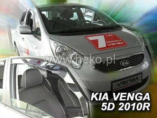 Heko Set of Windbreakers Front Car Dark Fime for Kia Venga 2pcs
