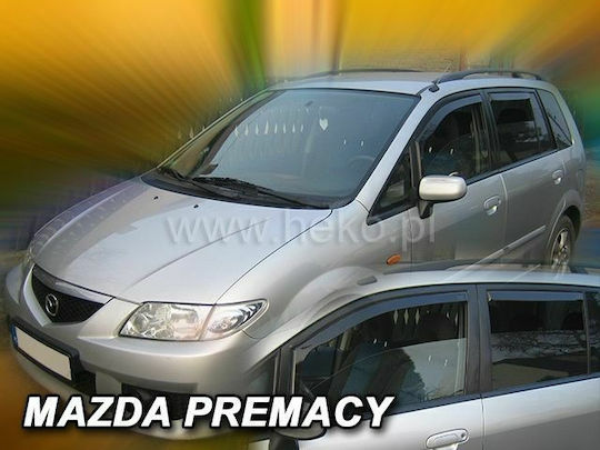 Heko Σετ Ανεμοθραύστες Αυτοκινήτου Μπροστινοί Σκούρο Φιμέ για Mazda Premacy 2τμχ