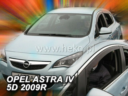 Heko Set of Windbreakers Front Car Dark Fime for Opel Astra 2pcs