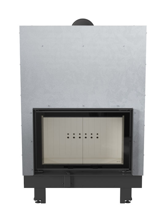 Kratki MBO G Kaminofen Holz Warmluft 15kW Gerade mit Schiebetür Schwarz