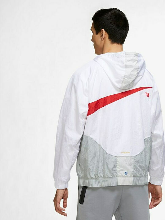 Nike Sportswear Swoosh Ανδρικό Μπουφάν Bomber για Άνοιξη Λευκό