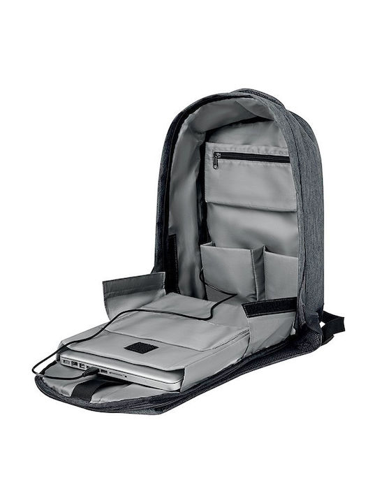 Blaupunkt Men's Fabric Backpack Waterproof with USB Port Gray