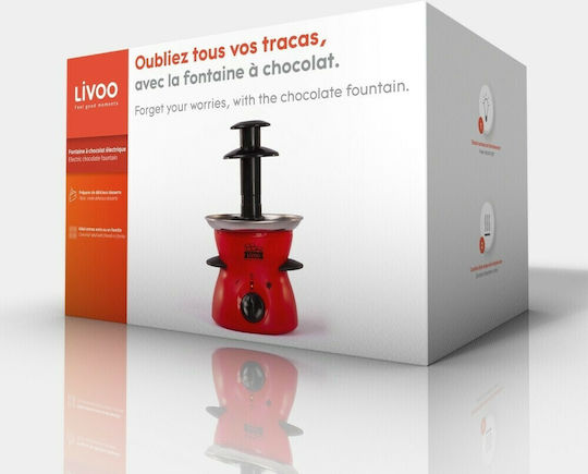 Livoo Fântână de ciocolată cu 3 niveluri 300gr Roșu