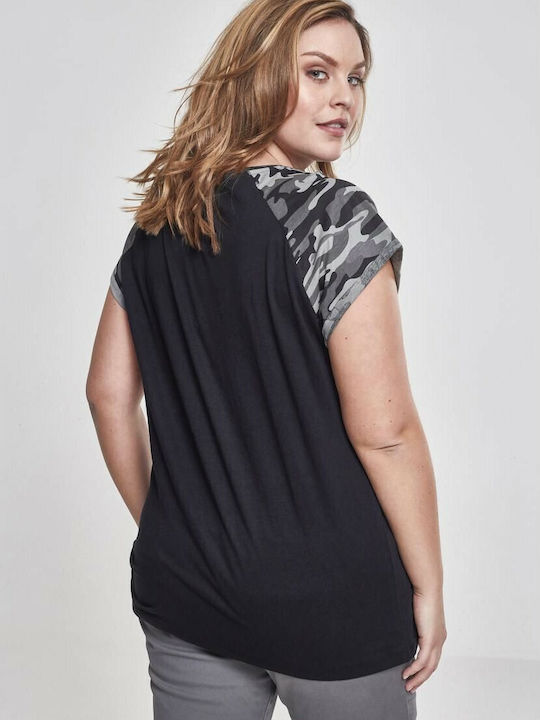 Γυναικείο T-shirt Black/Dark Camo
