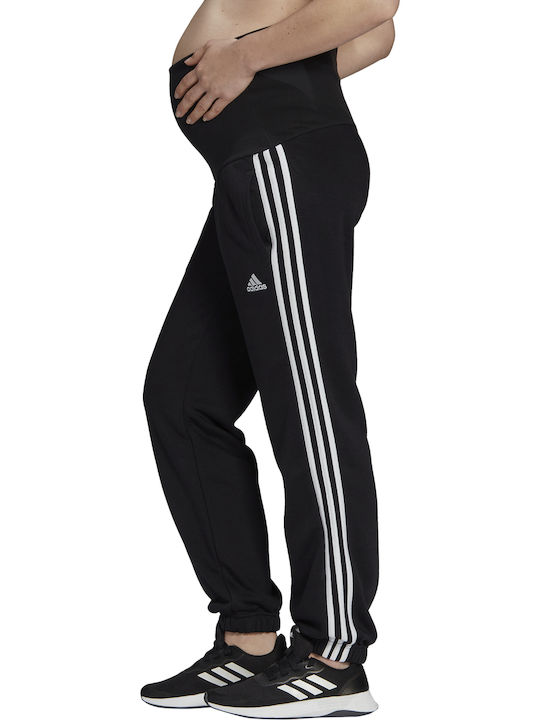 Adidas 3 Stripes Παντελόνι Φόρμας Εγκυμοσύνης σε Μαύρο χρώμα