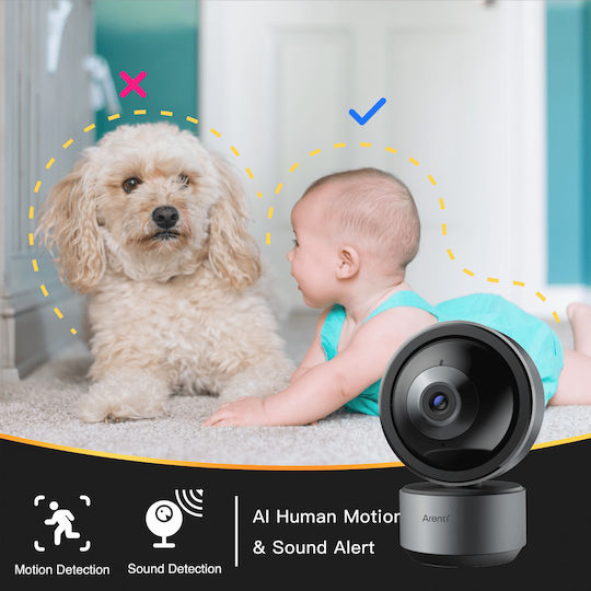 Arenti Dome1 IP Überwachungskamera Wi-Fi Full HD+ 3MP mit Zwei-Wege-Kommunikation