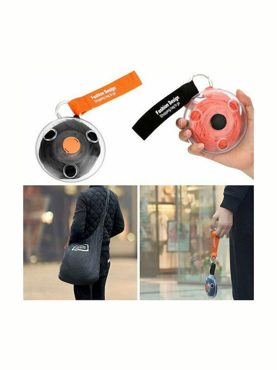 Roll-Up Fabric Shopping Bag in Black color