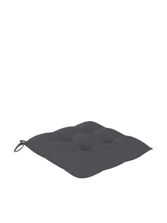 Gartenstühle Hölzernes Teak mit Anthrazitfarbenen Kissen mit Kissen 2Stücke 50x53x90cm