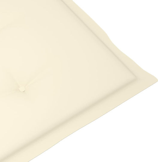 Schaukelstuhl Bamboo Cream mit Kissen 66x86x105εκ.