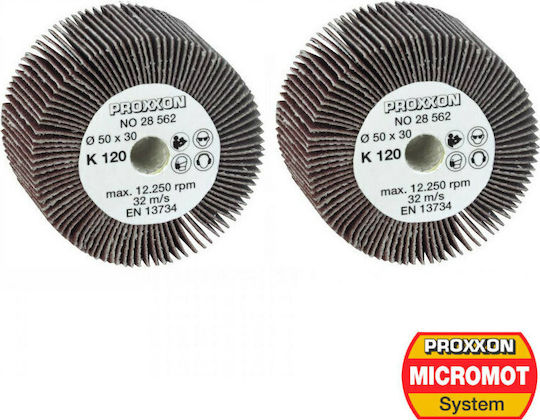 Proxxon Ρολό με Φυλλαράκια Κύλινδρος Λείανσης K120 30x50mm Σετ 2τμχ