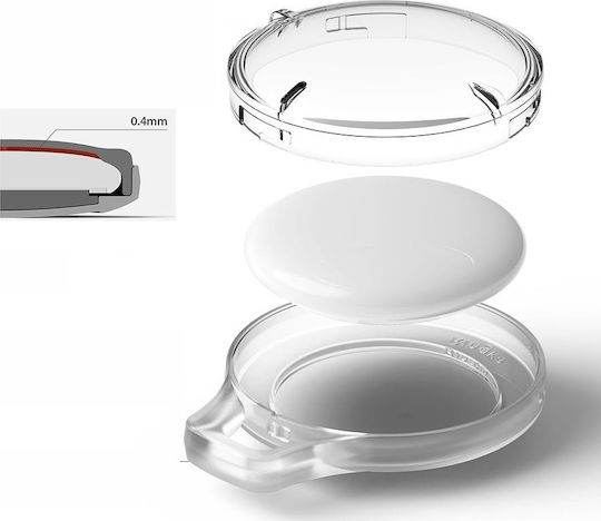 Ringke Slim Keychain Калъф за ключодържател Силикон за AirTag Smoke Black