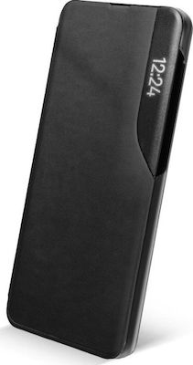 Hurtel Eco Leather View Synthetic Leather / Plastic Book Black (Galaxy S21+ 5G)