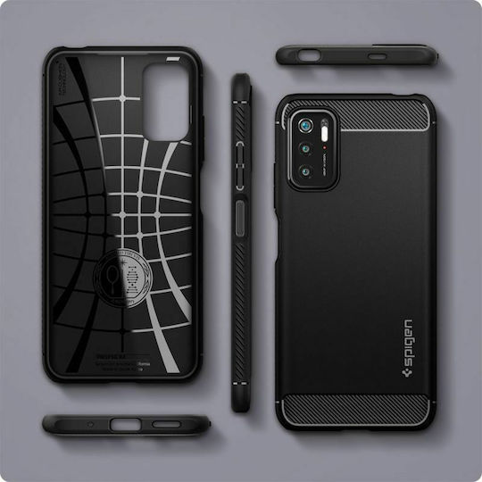 Spigen Rugged Armor Back Cover Πλαστικό 2mm Μαύρο (Redmi Note 10 5G / Poco M3 Pro)