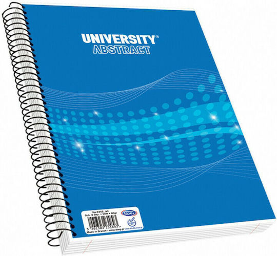 Skag Spiral Notebook Ruled B5 90 Sheets 3 Subjects University Abstract 1pcs (Μiscellaneous Designs/Colors)