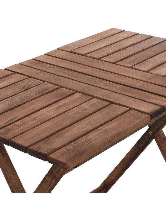 Lemnos Outdoor Dinner Foldable Wood Table Walnut 101.5x63x75cm