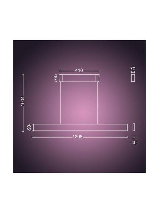 Philips Ensis Hängelampe Schwarz Schiene