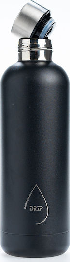 Drip Bottle Sticlă Termos Oțel inoxidabil Fără BPA 500ml Negru