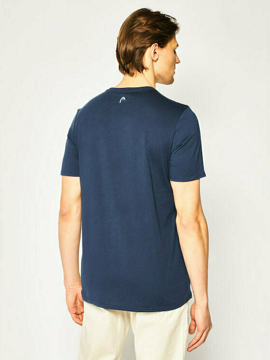 Head Club Chris Αθλητικό Ανδρικό T-shirt Navy Μπλε Με Στάμπα