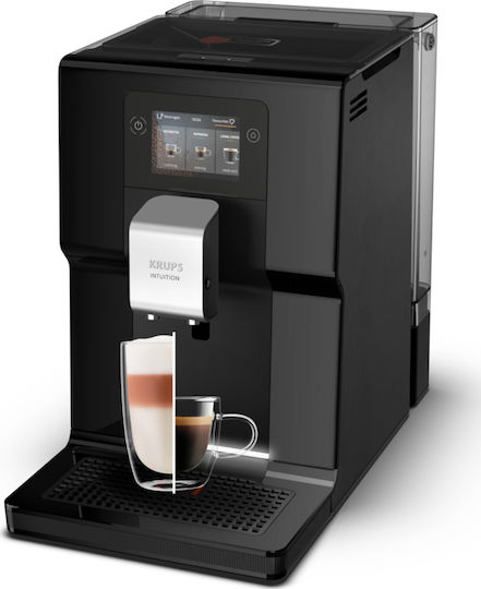 Krups Intuition Preference Automatic Espresso Coffee Machine 1450W Pressure 15bar for Cappuccino with Grinder Black EA873810