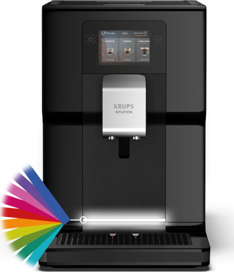 Krups Intuition Preference Automatic Espresso Coffee Machine 1450W Pressure 15bar for Cappuccino with Grinder Black EA873810