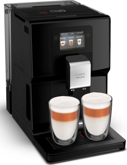Krups Intuition Preference Automatic Espresso Coffee Machine 1450W Pressure 15bar for Cappuccino with Grinder Black EA873810