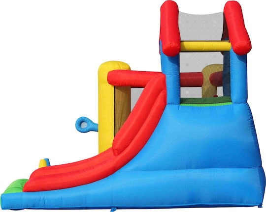 Happy Hop Saltea Gonflabilă Play House Cu Tobogan Gonflabil Și Tobogan Pentru 5-10 Ani