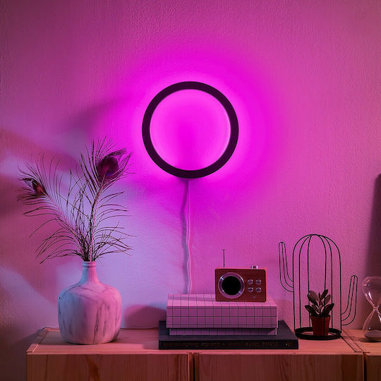 Philips Sana Modern Lamp Wall with Integrated LED RGB Black 25.5cm