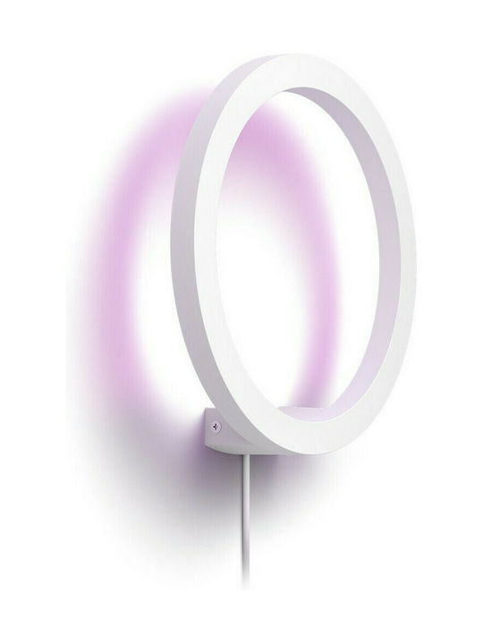 Philips Sana Modern Wall Lamp with Integrated LED RGB White Width 25.5cm