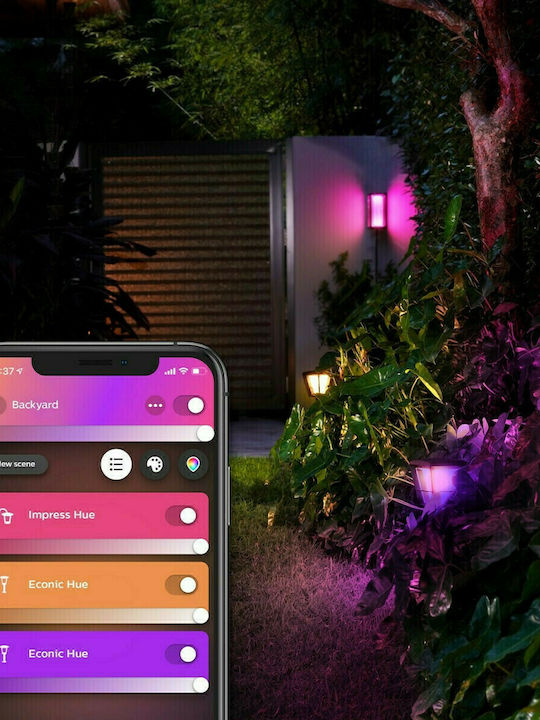 Philips Impress Επιτοίχια Εξωτερική Πλαφονιέρα LED IP44 8W με Ψυχρό Λευκό Φως 14.1x12x24εκ.