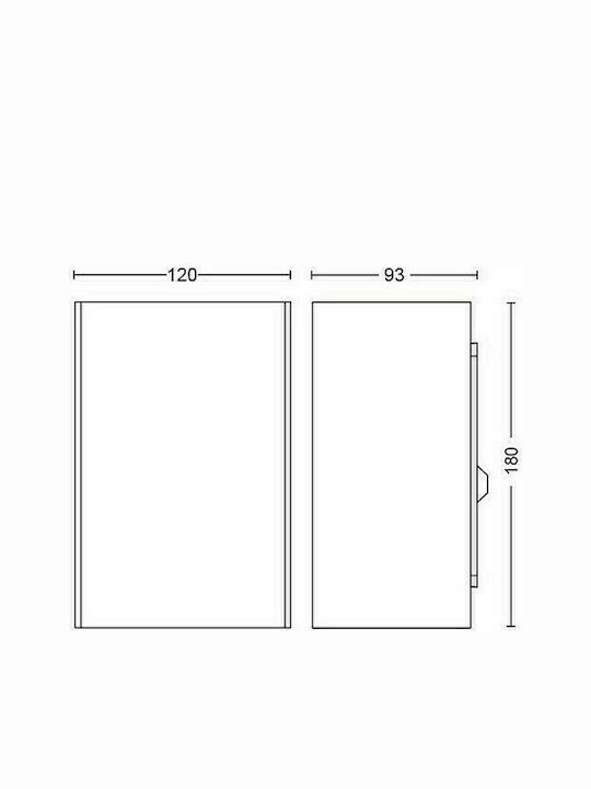 Philips Resonate Επιτοίχια Εξωτερική Πλαφονιέρα LED IP44 8W με Ψυχρό Λευκό Φως Διπλής Δέσμης 22x8x12.5εκ.