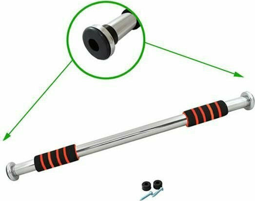 Pull-Up Bar Door 60-100cm For User Up To 100kg Silver/Black/Red