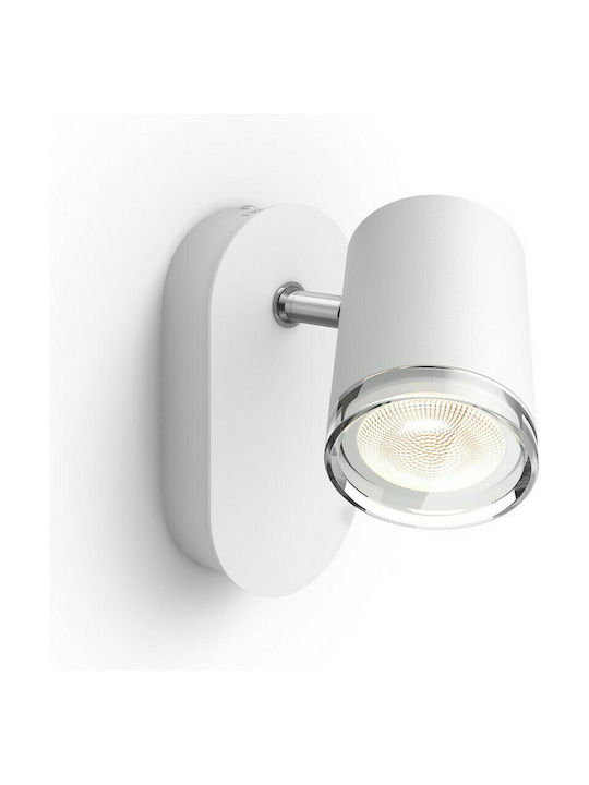 Philips Adore Μονό Σποτ με Ντουί GU10 σε Λευκό Χρώμα
