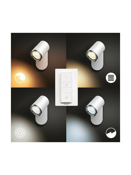 Philips Adore Μονό Σποτ με Ντουί GU10 σε Λευκό Χρώμα