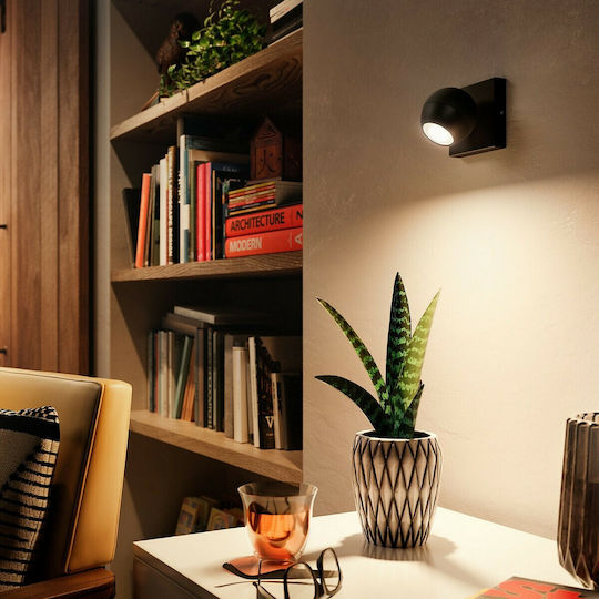 Philips Buckram Single Spot with Socket GU10 in Black Color Philips Buckram Single Spot with Socket GU10 in Black Color
