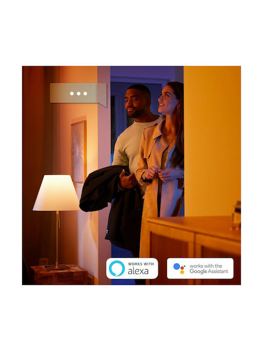Philips Hue Still Smart Πλαφονιέρα Οροφής 39.1εκ. Ασημί με Ενσωματωμένο LED