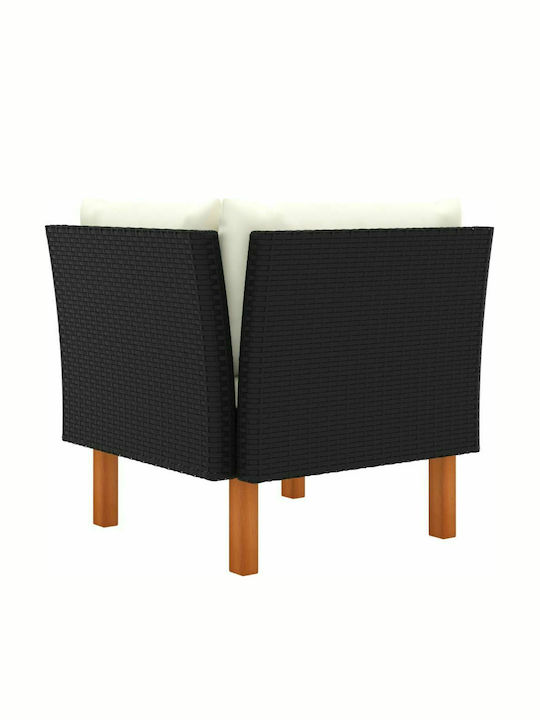 Canapea de colț Exterior Rattan cu Perne 129x64.5x67cm