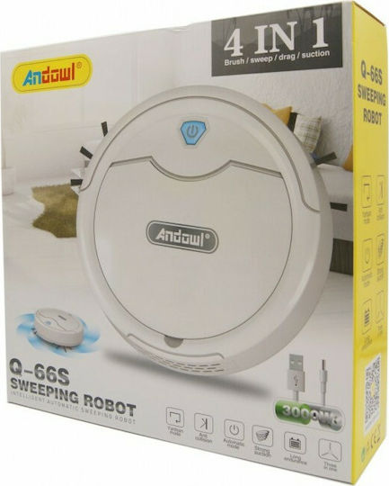 Andowl Q66S Robot Vacuum Cleaner with Sensor Navigation & 2000Pa Suction Power White