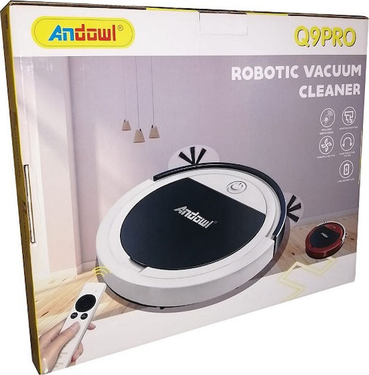 Andowl Q9 Pro Robot Vacuum Cleaner with Sensor Navigation and 2800Pa Suction Power White