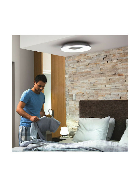 Philips Hue Still Smart Deckenleuchte 39.1cm Schwarz mit Integrierter LED