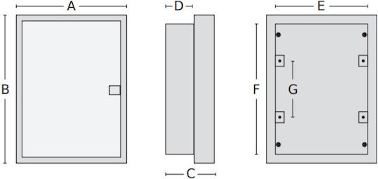 Tehnoplast Walled 12-Elements Fuse Box with 3 Rows W338xH508xD78mm 282U36AW