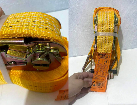 Ingco Car Luggage Strap with Ratchet Load Restraint up to 3T 1000x5cm