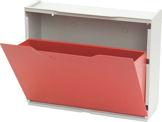 Plastică Suport pentru pantofi Unika cu 2 Rafturi Roșu L51xW17.3xH82cm