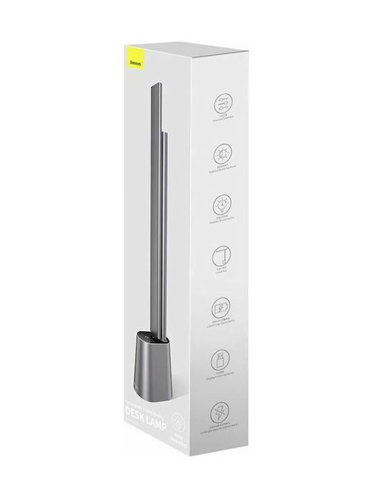 Baseus Smart Eye Series Rechargeable LED Office Lamp Foldable in Gray Color
