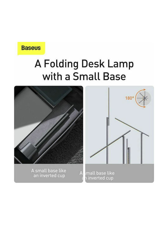 Baseus Smart Eye Series Rechargeable LED Office Lamp Foldable in Gray Color