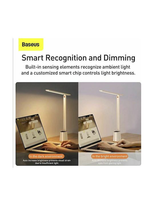 Baseus Smart Eye Series Rechargeable LED Office Lamp Foldable in White Color