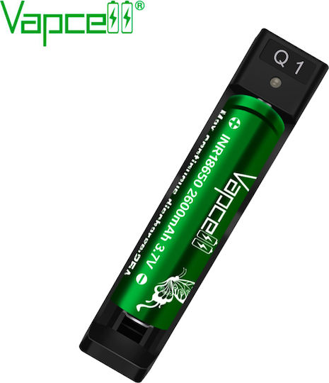 Vapcell Q1 USB Φορτιστής Μπαταριών Li-ion Μεγέθους 18650/21700