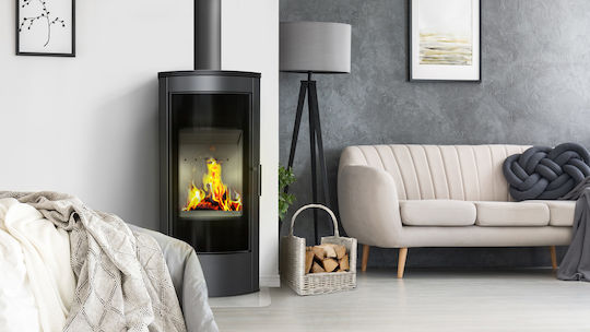 Kratki Koza Titan G R Metalic Soba pe lemne 11kW Negru