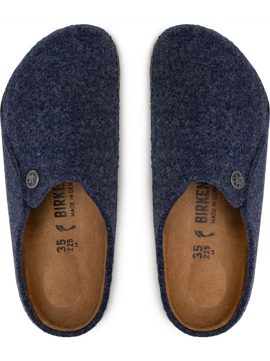 Zermatt Anatomical Woolen Women's Slippers Blue Narrow Fit