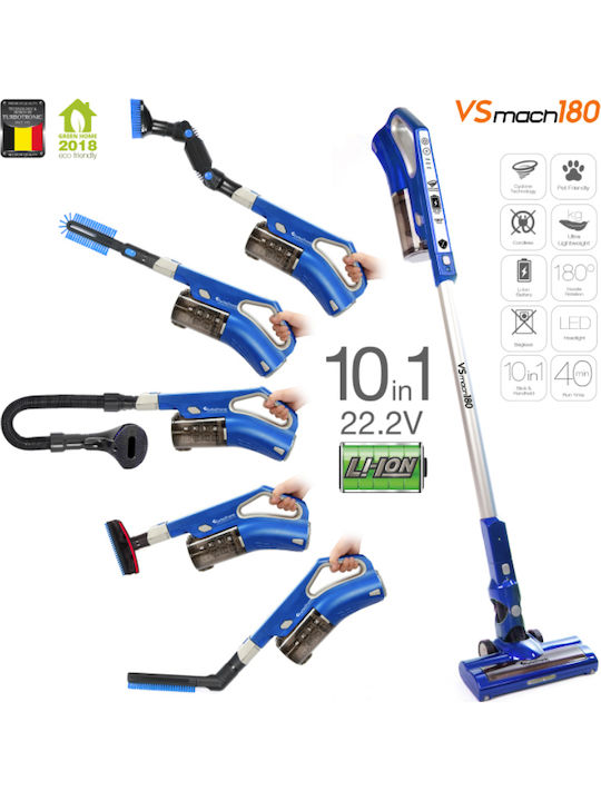 Turbotronic VS180 Rechargeable Stick Vacuum 22.2V Blue