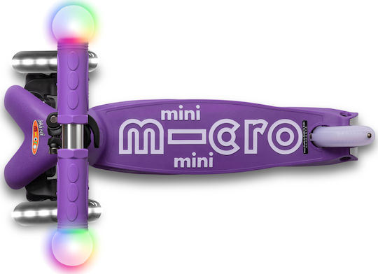 Micro Kids Scooter Foldable Mini Deluxe Magic LED 3-Wheel for 2-5 Years Purple